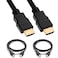 Cable Builders Short HDMI Cable 2Pack UHD Ultra High Speed HDMI 20 with Ethernet 4K305060Hz 1080P2160P 18GBps 3D Audio Return Molded 1FT 2Pack