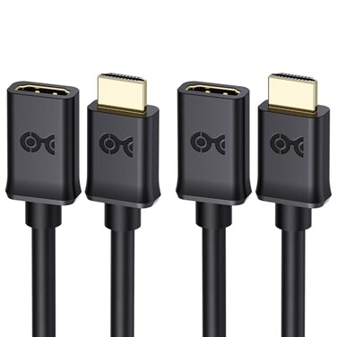 Cable Matters 2Pack High Speed HDMI Extension Cable 15 ft Male to Female HDMI Extender Cable with Ethernet 3D and 4K Resolution Ready
