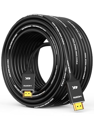 Capshi 4K Long HDMI Cable 40ft12M inWall CL3 Rated HDMI Cable 20 Support HDR10 810bit 18Gbps HDCP22 ARC High Speed HD Shielded Cord Compatible with TV Laptop PC HDTV