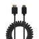 Disscool 20 HDMI Male to Mini HDMI Cable 4k60hz Mini HDMI to HDMI Coiled Spring Cable for CameraTabletHD TVMonitorUNC Kit Extension Cable12m