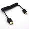 Disscool 20 HDMI Male to Mini HDMI Cable 4k60hz Mini HDMI to HDMI Coiled Spring Cable for CameraTabletHD TVMonitorUNC Kit Extension Cable12m