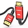 Highwings 4K DisplayPort to HDMI 10ft UniDirectional DP Source to HDMI Display 14 Cable 4K30Hz 2K60Hz 1080P Full HD Braided Cord for Dell NVIDIA AMD Monitor Projector Red