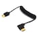 Kework 39ft HDMI 4K60Hz Coiled Cable Right Angle HDMI 20 Version Male to Male Adapter Spring Spiral Cord 18Gbps High Speed High Definition