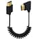 Kework 39ft HDMI 4K60Hz Coiled Cable Right Angle HDMI 20 Version Male to Male Adapter Spring Spiral Cord 18Gbps High Speed High Definition