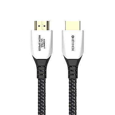 Keymox 8K HDMI Cable 3ft Nylon Braided with LED Indication 48Gbps Ultra HD High Speed Support 4K120Hz 8K60Hz Compatible with PS5 Xbox Series X Apple TVNintendo Switch
