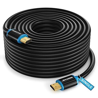 Maximm HDMI Cable 4K Ultra HD 50 Foot HDMI 20 Cable High Speed 18Gbps 4K60Hz HDR 3D 2160p 1080p HDCP 22 ARC HDMI Cables for Monitors HDTV