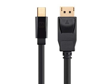 Monoprice 115888 Mini DisplayPort 12 to DisplayPort Cable 15 Feet 4K Capable Supports 3D Video Select Series Black