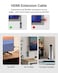 VCE 4K HDMI Extension Cable Male to Female Adapter Short HDMI Extender Support 4K60Hz 3D Compatible with Google Chrome Cast Roku Stick HDTV Laptop and PC 55 Inches