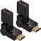 Warmstor 2Pack Right Angle HDMI 20 Male to Female Connector HDMI Swivel Adapter 90 180 270 360 Degree Angle Adjustable Rotatable GoldPlated Support 3D 4K