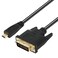 XMSJSIY Micro HDMI to DVID Adapter Male to DVI Connector 18M Cable for MonitorDisplayProjector Video Converter 1 Pack