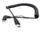 SinLoon Angle 90 Degree Right Mini HDMI to HDMI Right Angled MiniHDMI Male to HD MI Male Gold Plated Converter Adapter Coiled Spiral CableSupport 3D 1080P1510 Feet90MiniHDMI Right