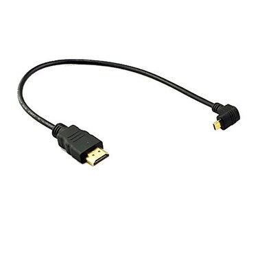 Seadream 1Foot 90 Degree Down Angle Micro HDMI Male to HDMI Male Cable Connector 1Pack Down Angle