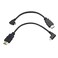 Seadream Angled Micro HDMI to HDMI Cable 8inch 90 Degree Angle Micro HDMI Male to HDMI Male Cable Connector 2pcs1pcs Left 1pcs Right