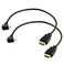 Seadream Angled Micro HDMI to HDMI Cable 2Pack 1Foot 90 Degree Down Angle Micro HDMI Male to HDMI Male Cable Connector 2Pack Down Angled