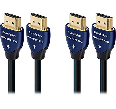 AudioQuest Blueberry 4K8K 18Gbps 15m 50ft HDMI Cables 2Pack