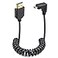 Duttek 8K Coiled Micro HDMI to HDMI Cable 8K60Hz 48Gbps Extreme Slim Down Angle 90 Degree HDMI Male to Micro HDMI Male Coiled Cable for Camera Laptops Raspberry Pi 5 4 33 FT1M