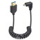 Duttek 8K Coiled Micro HDMI to HDMI Cable 8K60Hz 48Gbps Extreme Slim Down Angle 90 Degree HDMI Male to Micro HDMI Male Coiled Cable for Camera Laptops Raspberry Pi 5 4 33 FT1M