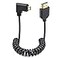 Duttek 8K Micro HDMI to HDMI Coiled Cable 8K60Hz 48Gbps Right Angle HDMI to Micro HDMI 21 Cable for Camera GoPro Hero Raspberry Pi 5 4 1FT3FT