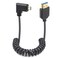 Duttek 8K Micro HDMI to HDMI Coiled Cable 8K60Hz 48Gbps Right Angle HDMI to Micro HDMI 21 Cable for Camera GoPro Hero Raspberry Pi 5 4 1FT3FT