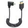 Duttek 8K Micro HDMI to HDMI Coiled Cable 8K60Hz 48Gbps Right Angle HDMI to Micro HDMI 21 Cable for Camera GoPro Hero Raspberry Pi 5 4 1FT3FT