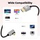 RIIEYOCA 90 Degree 4K Short Micro HDTV to HDTV Coiled CableLeft Angle HDTVs Male to Micro HDTVs Male Cable18Gbps HDTVs20 Support 4K60HzCompatible with CamerasMonitors 3FT09M