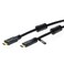Cables Direct 75FT HDMI Cable HighSpeed 4K HDR 18Gbps Ethernet Audio Return Channel GoldPlated 20 60Hz UHD ARC Universal Compatible With HDTV Projector Gaming Console Laptop Home Theater 75FT Black