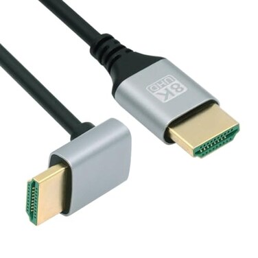 chenyang HDMI 21 Cable HDMI Type A Male to Male 8K 4K HDTV 90 Degree Down Angled Extension Cable 05M