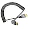 chenyang HDMI Stretch Coiled Cable HDMI 14 Type A Male to Male 4K 60hz 90 Degree UP Angled Extension Cable