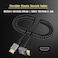 chenyang HDMI Stretch Coiled Cable HDMI 14 Type A Male to Male 4K 60hz 90 Degree UP Angled Extension Cable