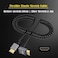 chenyang HDMI Stretch Coiled Cable HDMI 14 Type A Male to Male 4K 60hz 90 Degree UP Angled Extension Cable