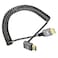 chenyang HDMI Stretch Coiled Cable HDMI 14 Type A Male to Male 4K 60hz 90 Degree UP Angled Extension Cable