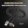 CY HDMI 20 Male to HDMI Male 4K 60hz Stretch Coiled Cable Down Angled 90 Degree for HDTV Computer Laptop Monitor