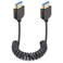 Duttek 8K HDMI Coiled Cable 1 FT4 FT 48Gbps Ultra Thin Short HDMI Cable Male to Male Support 8K60Hz 4K240Hz HDR eARC VRR Compatible with Camera ATOMOS Ninja V PS5 Xbox Gimbal Stabilizer