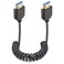 Duttek 8K HDMI Coiled Cable 1 FT4 FT 48Gbps Ultra Thin Short HDMI Cable Male to Male Support 8K60Hz 4K240Hz HDR eARC VRR Compatible with Camera ATOMOS Ninja V PS5 Xbox Gimbal Stabilizer