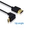 Duttek 90 Degree HDMI to Mini HDMI Coiled Cable 1FT4FT UltraThin UP Angled HDMI Male to Mini HDMI Male Coiled Cable Support 4K Ultra HD 1080p 3D
