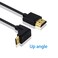 Duttek 90 Degree HDMI to Mini HDMI Coiled Cable 1FT4FT UltraThin UP Angled HDMI Male to Mini HDMI Male Coiled Cable Support 4K Ultra HD 1080p 3D