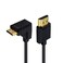 Duttek 90 Degree HDMI to Mini HDMI Coiled Cable 1FT4FT UltraThin UP Angled HDMI Male to Mini HDMI Male Coiled Cable Support 4K Ultra HD 1080p 3D