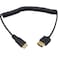 Duttek Ultra Thin 4K Mini HDMI to HDMI Cable 6 FT18 HDMI to Mini HDMI 20 Coiled Cable Support 4K Ultra HD 1080p 3Dfor Projector Monitor Camcorder