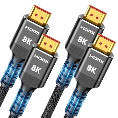 Highwings 8K HDMI Cable 21 2Pack 66FT Slim 48Gbps High Speed HDMI Braided Cord4K120Hz 144Hz 8K60Hz HDCP 2223 Dynamic HDReARCDTSXRTX 3090Compatible with Roku TVHDTVPS5Bluray