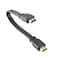 jasavdio 8inch 20CM HDMI Male to Male CableHighSpeed HDMI HDTV Cable Supports Ethernet 3D Black