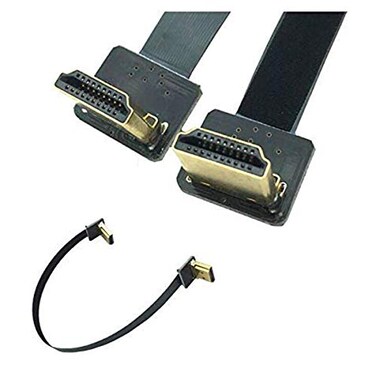 Kework 20cm FPV HDMI Slim Flat Cable Upward Male to Upward Male 1080P HDMI Cord