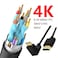 Kework 39 Feet Mini HDMI to HDMI 4K60Hz Coiled Cable Upward Angle Mini HDMI 20 Male to HDMI 20 Male High Definition Adapter Converter Spiral Spring Cord 18Gbps High Speed