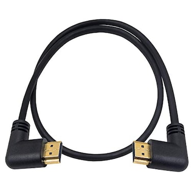 Poyiccot 90 Degree HDMI 20 Male to Male Cable 15Ft 50cm Gold Plated High Speed HDMI Male Right Angle to Male Left Angle Cable 60Hz 4K 2K MM LeftRight