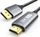 SWITCHFLUX DisplayPort 14 to HDMI 21 Cable 8K60Hz4K120Hz2K144Hz 10ft UniDirectional DP Source to HDMI Display Braided Cord Supports HDCP 23 HDR10 Display Port for AMD NVIDIA and PC