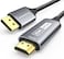 SWITCHFLUX DisplayPort 14 to HDMI 21 Cable 8K60Hz4K120Hz2K144Hz 10ft UniDirectional DP Source to HDMI Display Braided Cord Supports HDCP 23 HDR10 Display Port for AMD NVIDIA and PC