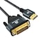Thsucords 4K HDMI to DVI Cable 33FT GoldPlated Braided DVI to HDMI Adapter Cable BiDirectional for Projector Laptop TV PC DVD Player