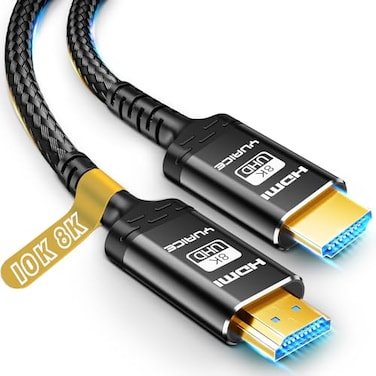Yuaice 10K 8K HDMI Cable 15FT 33FT 66FT 10FT 16FT 20FT 25FT Heavy Duty HighSpeed Braided HDMI Cable Professional HDMI Cord 48Gbps 4K120Hz 8K60Hz HDR DTSX HDCP 2223