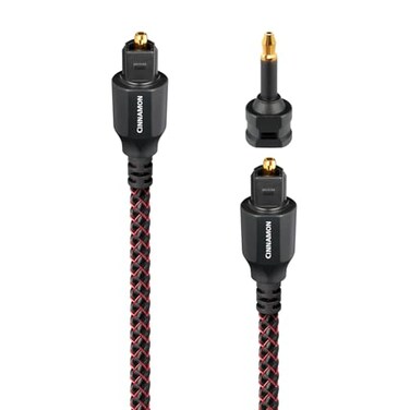 AudioQuest 15m Cinnamon Optical Toslink FiberOptic Cable MiniAdaptor
