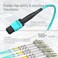 Karono 3M 10ft MTPMPO APC to 12 x LC Breakout Fiber Optic Cable OM3 40G100G