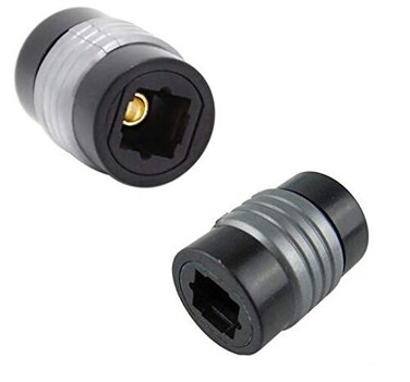 Accessonico Fiber Optic Cable Extender Female to Female Optical Toslink Digital Audio Extension Cable Coupler Connector Adapter 2 Pack